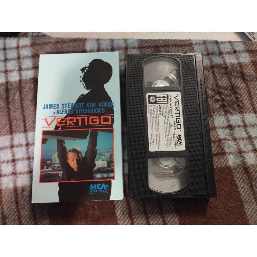Vertigo (VHS, 1984 Release) 1958 Movie Alfred Hitchcock James Stewart Kim Novak